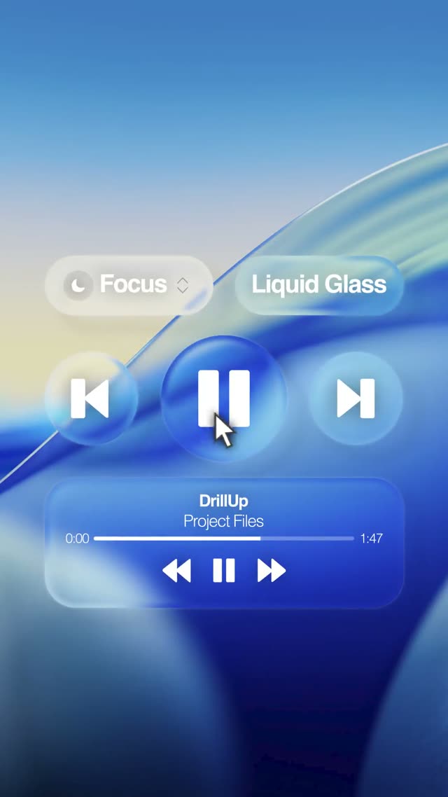Liquid Glass: After Effects template (Effects), motion design video