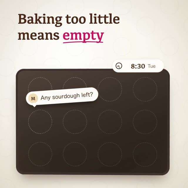 Doughly: AI-generated product film for bakery pre-orders and bake planning, motion design video in 1:1