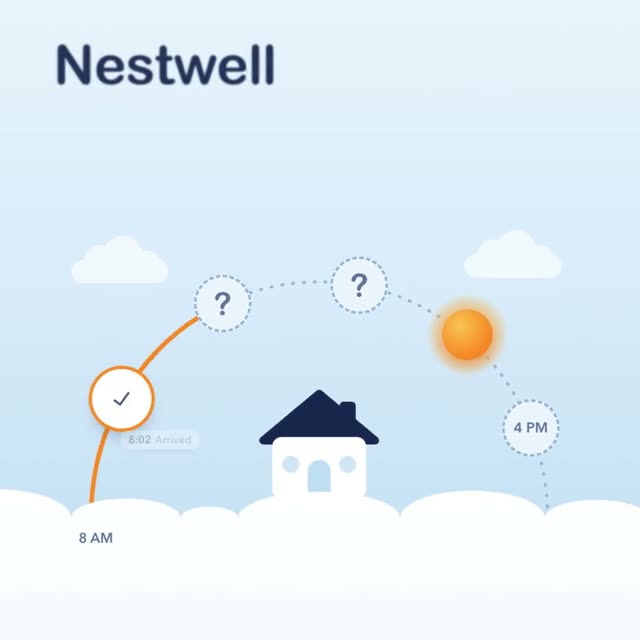 Nestwell: AI-generated product film for a childcare app for parents and teachers, motion design video in 1:1