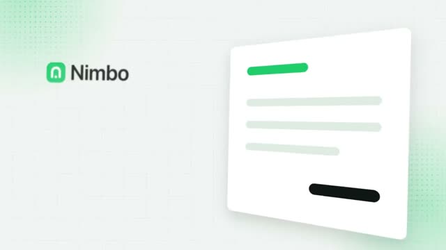 Nimbo: AI-generated product film for an invoicing tool that creates, sends and follows up invoices by itself, motion design video in 16:9