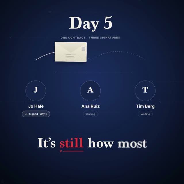 Penvia: AI-generated product film for an e-signature tool, motion design video in 1:1