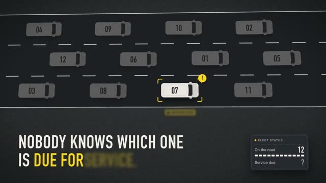 Vantro: AI-generated product film for a van-fleet maintenance and fuel tracker, motion design video in 16:9