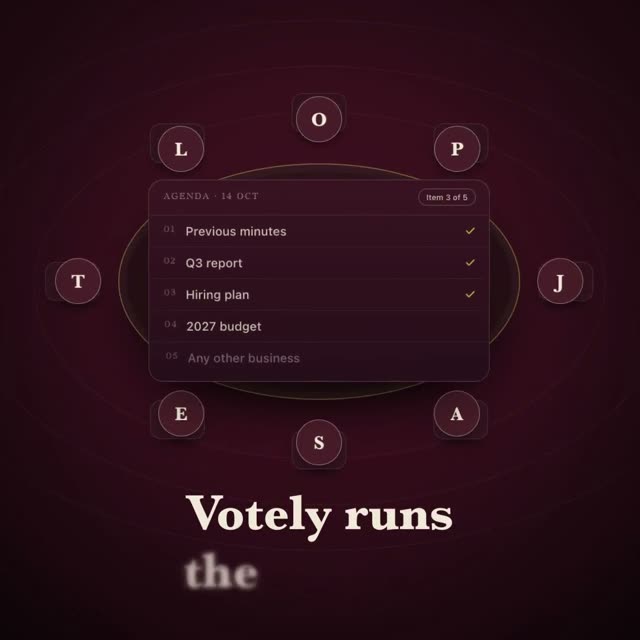 Votely: AI-generated product film, motion design video in 1:1