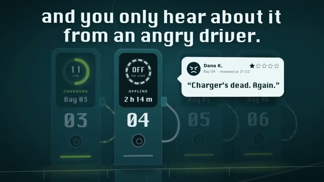 Wattlo: AI-generated product film for EV charging station management, motion design video in 16:9
